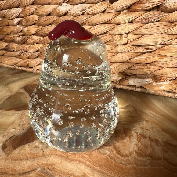 Pear with Bubbles Glass Art - Picture 3 of 6